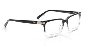 Image 2 of Black Rectangle Eyeglasses for Men from Tommy Hilfiger Available at Titan Eye+