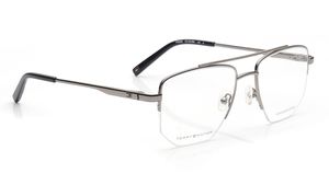 Image 2 of Silver Navigator Eyeglasses for Men from Tommy Hilfiger Available at Titan Eye+