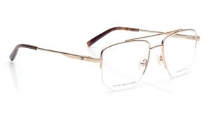 Image 2 of Gold Square Eyeglasses for Men from Tommy Hilfiger Available at Titan Eye+