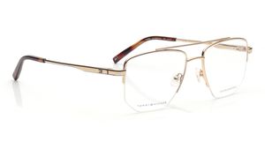 Image 2 of Gold Navigator Eyeglasses for Men from Tommy Hilfiger Available at Titan Eye+