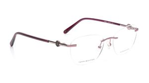 Image 2 of Purple Oval Eyeglasses for Women from Tommy Hilfiger Available at Titan Eye+