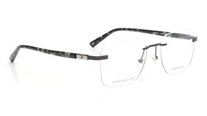 Image 2 of Gunmetal Square Eyeglasses for Men from Tommy Hilfiger Available at Titan Eye+