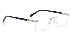 Image 2 of Gold Square Eyeglasses for Men from Tommy Hilfiger Available at Titan Eye+