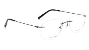 Image 2 of Grey Square Eyeglasses for Men and Women from Tommy Hilfiger Available at Titan Eye+