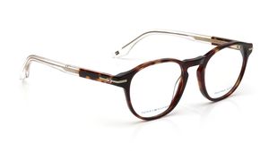 Image 2 of Brown Round Rimmed Eyeglasses for Men and Women from Tommy Hilfiger Available at Titan Eye+