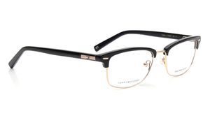 Image 2 of Black Clubmaster Eyeglasses for Women from Tommy Hilfiger Available at Titan Eye+