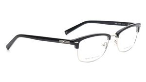 Image 2 of Black Clubmaster Eyeglasses for Women from Tommy Hilfiger Available at Titan Eye+