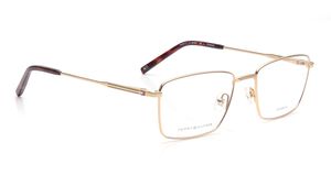 Image 2 of Gold Rectangle Eyeglasses for Men from Tommy Hilfiger Available at Titan Eye+