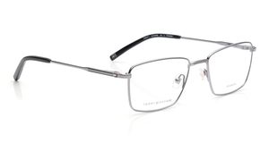 Image 2 of Gunmetal Rectangle Eyeglasses for Men from Tommy Hilfiger Available at Titan Eye+