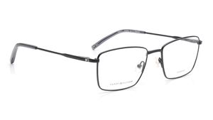 Image 2 of Black Rectangle Eyeglasses for Men from Tommy Hilfiger Available at Titan Eye+