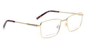 Image 2 of Gold Rectangle Eyeglasses for Men from Tommy Hilfiger Available at Titan Eye+