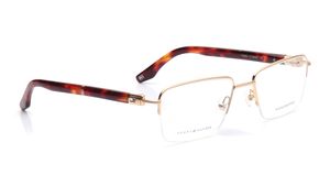 Image 2 of Gold Rectangle Eyeglasses for Men from Tommy Hilfiger Available at Titan Eye+