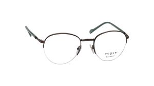 Image 2 of Gold Aviator Semi-Rimmed Eyeglasses for Men from Vogue Eyewear Available at Titan Eye+