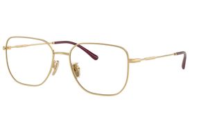 Image 2 of Gold Square Eyeglasses for Women from Vogue Eyewear Available at Titan Eye+