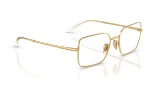 Image 2 of Gold Rectangle Eyeglasses for Women from Vogue Eyewear Available at Titan Eye+