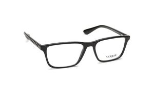 Image 2 of Black Rectangle Rimmed Eyeglasses for Men from Vogue Eyewear Available at Titan Eye+