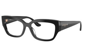 Image 2 of Black Rectangle Eyeglasses for Women from Vogue Eyewear Available at Titan Eye+