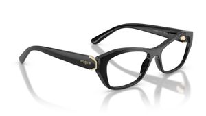 Image 2 of Black Irregular Eyeglasses for Women from Vogue Eyewear Available at Titan Eye+