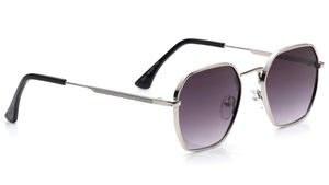Image 2 of Purple Hexagon Sunglasses for Men and Women from Tees By Fastrack Available at Titan Eye+