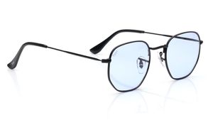 Image 2 of Blue Hexagon Sunglasses for Men and Women from Tees By Fastrack Available at Titan Eye+