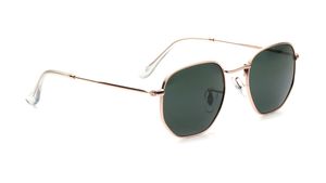 Image 2 of Green Hexagon Sunglasses for Men and Women from Tees By Fastrack Available at Titan Eye+
