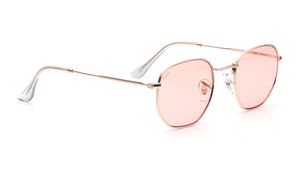 Image 2 of Pink Hexagon Sunglasses for Men and Women from Tees By Fastrack Available at Titan Eye+