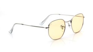 Image 2 of Yellow Hexagon Sunglasses for Men and Women from Tees By Fastrack Available at Titan Eye+