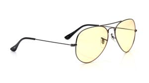 Image 2 of Yellow Aviator Sunglasses for Men and Women from Tees By Fastrack Available at Titan Eye+