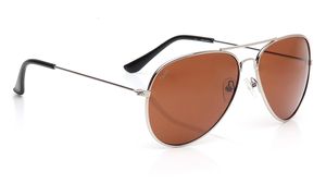 Image 2 of Brown Aviator Sunglasses for Men and Women from Tees By Fastrack Available at Titan Eye+