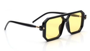 Image 2 of Yellow Aviator Sunglasses for Men and Women from Tees By Fastrack Available at Titan Eye+