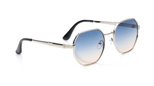 Image 2 of Blue and Pink Geometric Sunglasses for Men and Women from Tees By Fastrack Available at Titan Eye+