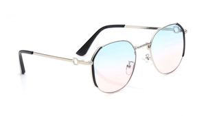 Image 2 of Blue and Pink Geometric Sunglasses for Women from Tees By Fastrack Available at Titan Eye+