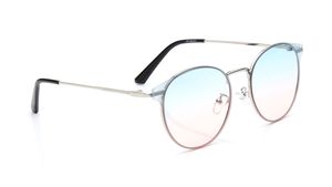 Image 2 of Blue and Pink Round Sunglasses for Men and Women from Tees By Fastrack Available at Titan Eye+