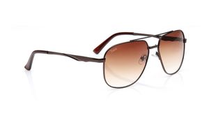 Image 2 of Brown Navigator Sunglasses for Men and Women from Tees By Fastrack Available at Titan Eye+
