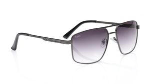 Image 2 of Grey Navigator Sunglasses for Men and Women from Tees By Fastrack Available at Titan Eye+