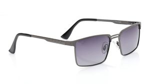 Image 2 of Grey Rectangle Polarized Sunglasses for Men and Women from Tees By Fastrack Available at Titan Eye+