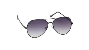 Image 2 of Black Aviator Prescription Sunglasses from Fastrack Available at Titan Eye+