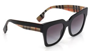Image 2 of Black Square Sunglasses for Women from Burberry Available at Titan Eye+