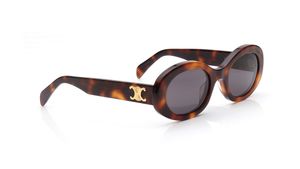 Image 2 of Grey Oval Sunglasses for WOMEN from Celine Available at Titan Eye+