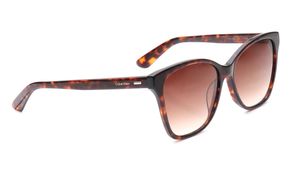 Image 2 of Brown CatEye Sunglasses for Women from Calvin Klein Available at Titan Eye+