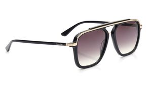 Image 2 of Brown Navigator Sunglasses for Men from Calvin Klein Available at Titan Eye+