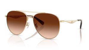 Image 2 of Brown Aviator Sunglasses for Women from Coach Available at Titan Eye+