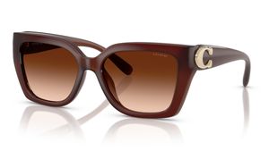 Image 2 of Brown Square Sunglasses for Women from Coach Available at Titan Eye+