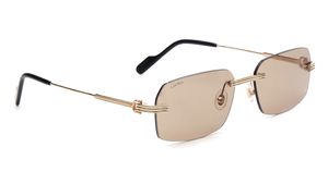 Image 2 of Brown Rectangle Eyeglasses for Men from Cartier Available at Titan Eye+
