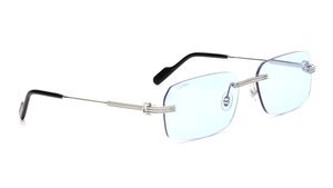Image 2 of Blue Rectangle Eyeglasses for Men from Cartier Available at Titan Eye+