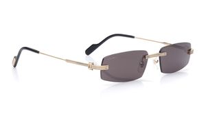 Image 2 of Grey Rectangle Sunglasses for Men from Cartier Available at Titan Eye+