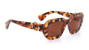 Image 2 of Brown Rectangle Sunglasses for Women from Cartier Available at Titan Eye+