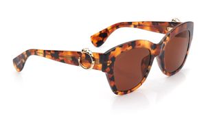 Image 2 of Brown Round Sunglasses for Women from Cartier Available at Titan Eye+
