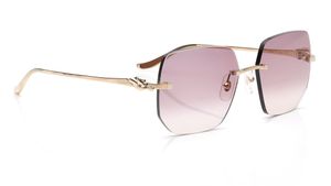 Image 2 of Violet Rectangle Sunglasses for Women from Cartier Available at Titan Eye+