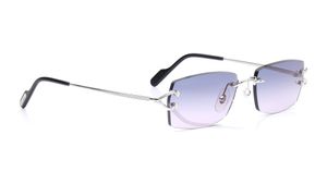 Image 2 of Blue Rectangle Sunglasses for Men from Cartier Available at Titan Eye+